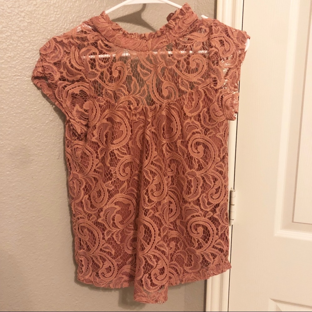 💞Blush Lace Blouse